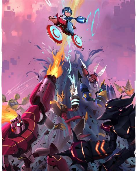 cartoon network mega man|mega man fully charged villains.
